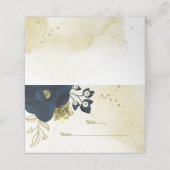 Verbazingwekkende goudbloemen van marinesuin en iv plaatskaartje (Buitenkant ongevouwen)