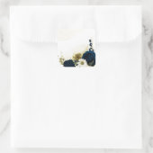 Verbazingwekkende goudbloemen van marinesuin en iv vierkante sticker (Tas)