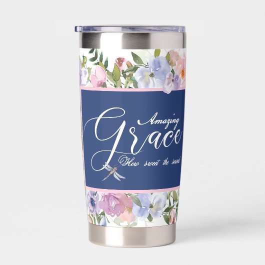 Verbazingwekkende grace bloemen gepersonaliseerd geïsoleerde drinkbeker (Rechts)