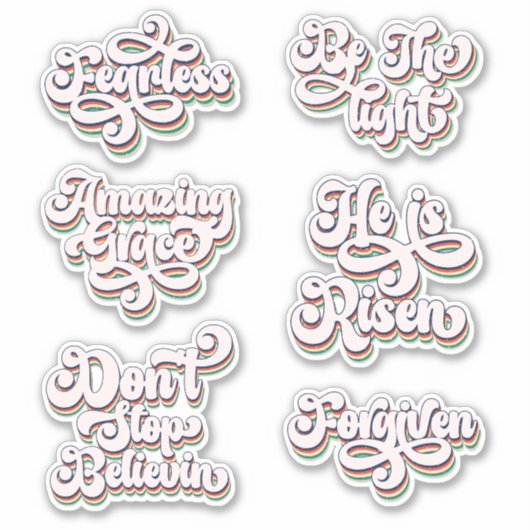 Verbazingwekkende Grace Christelijk Believer Vinyl Sticker (Voorkant)