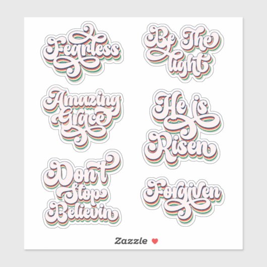 Verbazingwekkende Grace Christelijk Believer Vinyl Sticker (Vel)