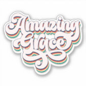 Verbazingwekkende Grace Christelijk Believer Vinyl Sticker (Voorkant)