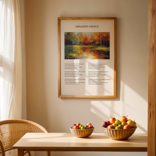 Verbazingwekkende Grace  Minimal Hymn Wall Art Poster