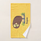 Verbazingwekkende, grappige, bruine cartoon afbeel bad handdoek (Handdoek)