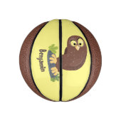 Verbazingwekkende, grappige, bruine cartoon afbeel basketbal (Verticaal)