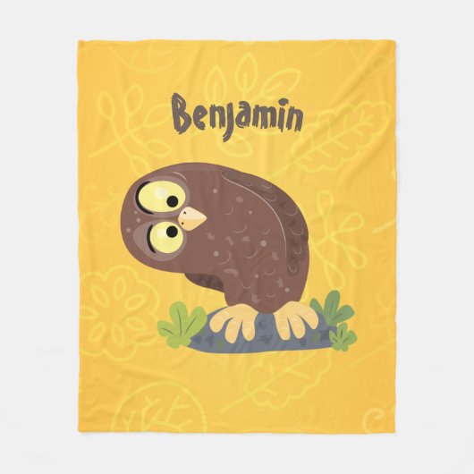 Verbazingwekkende, grappige, bruine cartoon afbeel fleece deken (Voorkant)