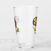Verbazingwekkende, grappige, bruine cartoon afbeel glas (Links)