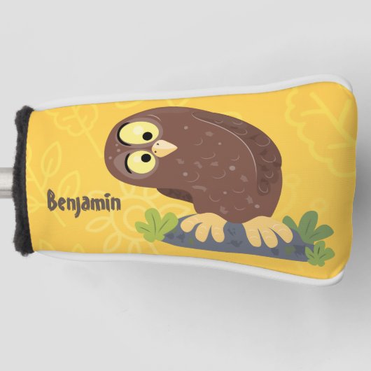 Verbazingwekkende, grappige, bruine cartoon afbeel golfheadcover (Voorkant)