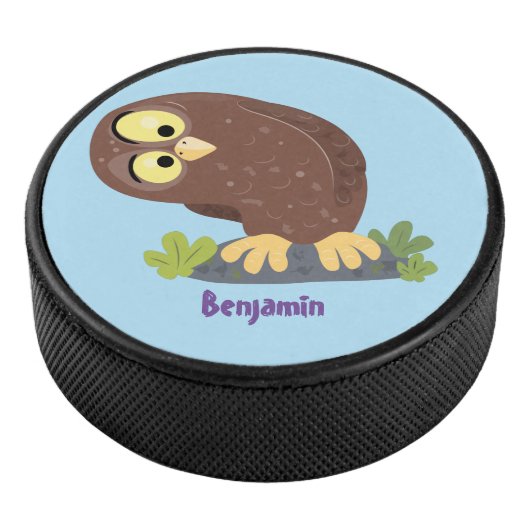Verbazingwekkende, grappige, bruine cartoon afbeel hockey puck (3/4)