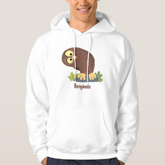 Verbazingwekkende, grappige, bruine cartoon afbeel hoodie (Voorkant)