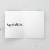 Verbazingwekkende, grappige, bruine cartoon afbeel kaart (Binnen)