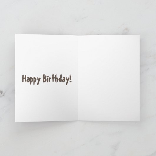 Verbazingwekkende, grappige, bruine cartoon afbeel kaart (Binnen)