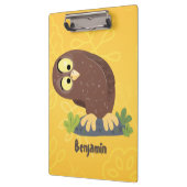 Verbazingwekkende, grappige, bruine cartoon afbeel klembord (Links)