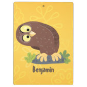 Verbazingwekkende, grappige, bruine cartoon afbeel klembord (Achterkant)