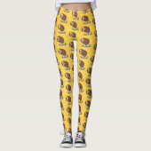 Verbazingwekkende, grappige, bruine cartoon afbeel leggings (Voorkant)
