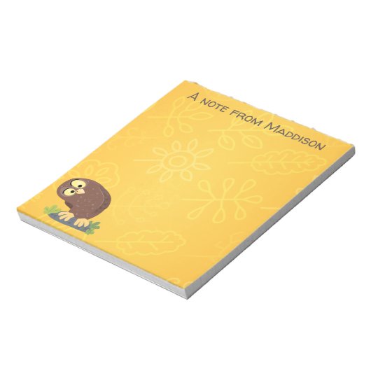 Verbazingwekkende, grappige, bruine cartoon afbeel notitieblok (Linkerzijde)