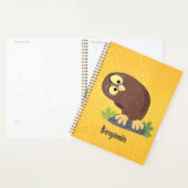 Verbazingwekkende, grappige, bruine cartoon afbeel planner (Display)