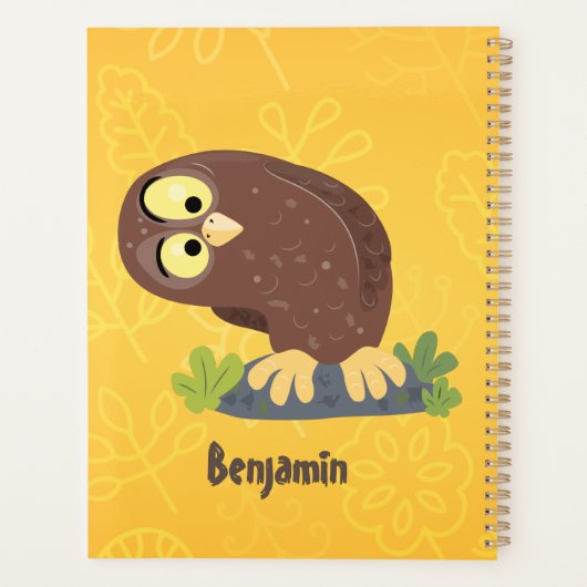 Verbazingwekkende, grappige, bruine cartoon afbeel planner (Achterkant)