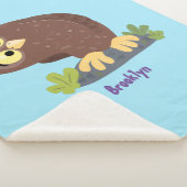 Verbazingwekkende, grappige, bruine cartoon afbeel sherpa deken (3/4)