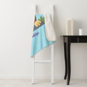 Verbazingwekkende, grappige, bruine cartoon afbeel sherpa deken (In situ)