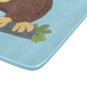 Verbazingwekkende, grappige, bruine cartoon afbeel snijplank (Hoek)