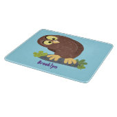 Verbazingwekkende, grappige, bruine cartoon afbeel snijplank (Hoek)