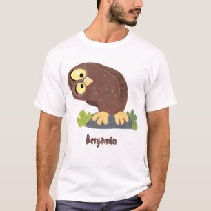 Verbazingwekkende, grappige, bruine cartoon afbeel t-shirt