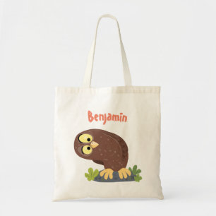 Verbazingwekkende, grappige, bruine cartoon afbeel tote bag