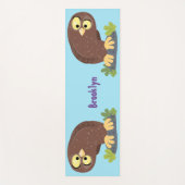 Verbazingwekkende, grappige, bruine cartoon afbeel yogamat (Voorkant)