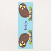 Verbazingwekkende, grappige, bruine cartoon afbeel yogamat (Achterkant)