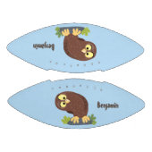 Verbazingwekkende, grappige, bruine cartoon illust american football (Panelen)