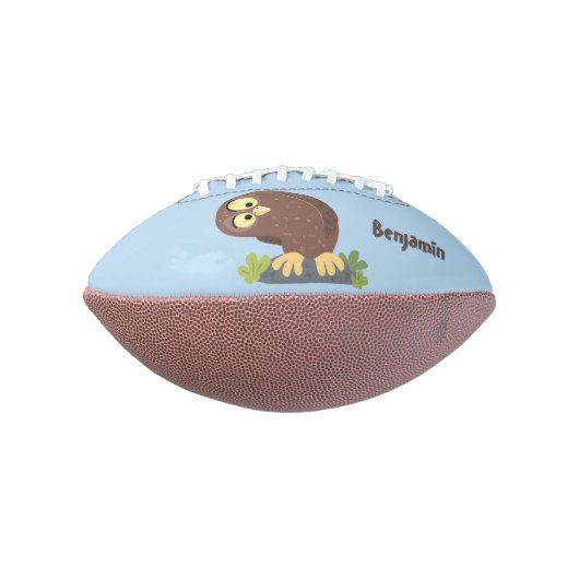 Verbazingwekkende, grappige, bruine cartoon illust american football (Gedraaid 90)