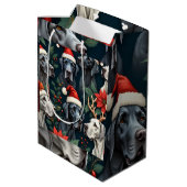 Verbazingwekkende Great Dane Kerstcadeautas Medium Cadeauzakje (Achterkant Gekanteld)