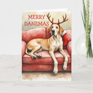 Verbazingwekkende Great Dane Kerstkaart Kaart