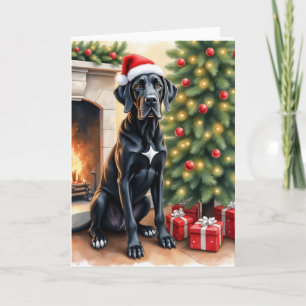 Verbazingwekkende Great Dane Kerstkaart Kaart