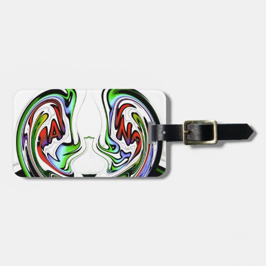 Verbazingwekkende Hakuna Matata Whirl Art Print Bagagelabel (Voorkant horizontaal)