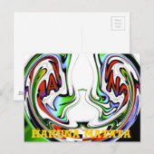 Verbazingwekkende Hakuna Matata Whirl Art Print Briefkaart (Voorkant / Achterkant)