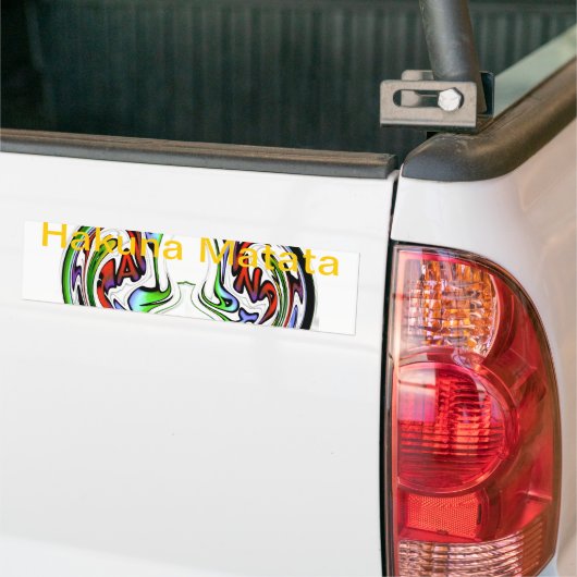 Verbazingwekkende Hakuna Matata Whirl Art Print Bumpersticker (Op Truck)
