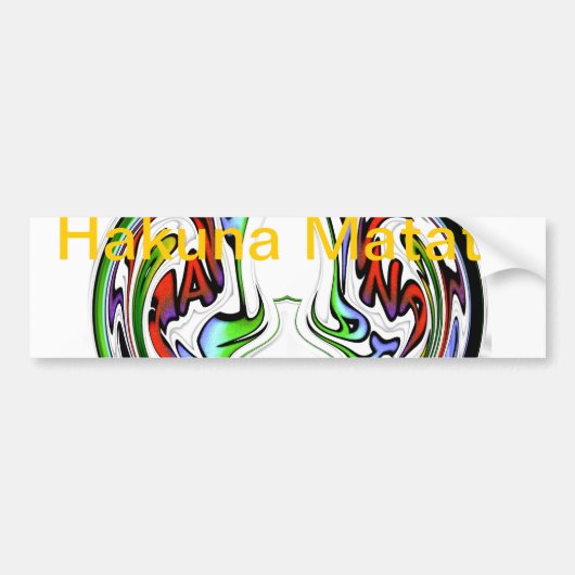 Verbazingwekkende Hakuna Matata Whirl Art Print Bumpersticker (Voorkant)