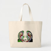 Verbazingwekkende Hakuna Matata Whirl Art Print Grote Tote Bag (Voorkant)