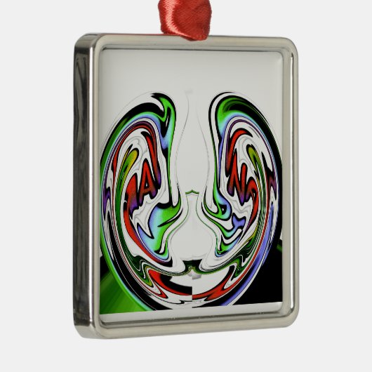 Verbazingwekkende Hakuna Matata Whirl Art Print Metalen Ornament (Rechts)