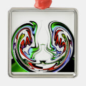 Verbazingwekkende Hakuna Matata Whirl Art Print Metalen Ornament (Voorkant)