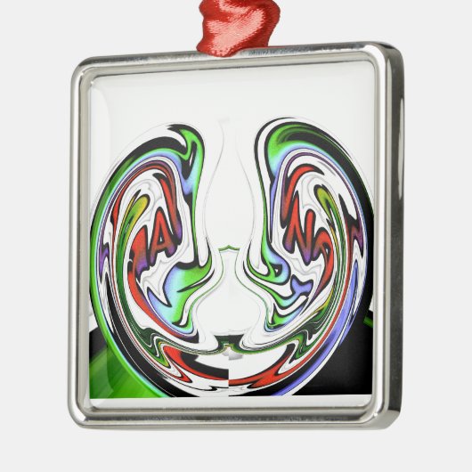 Verbazingwekkende Hakuna Matata Whirl Art Print Metalen Ornament (Links)