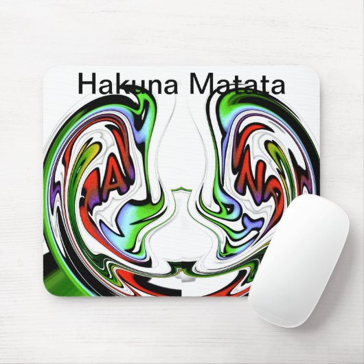 Verbazingwekkende Hakuna Matata Whirl Art Print Muismat (Met muis)