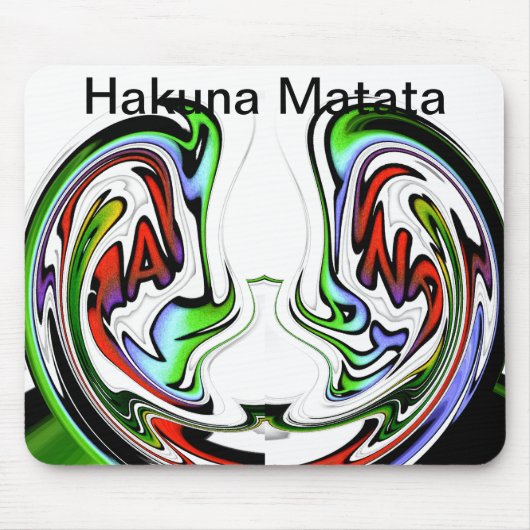 Verbazingwekkende Hakuna Matata Whirl Art Print Muismat (Voorkant)