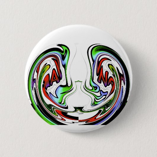 Verbazingwekkende Hakuna Matata Whirl Art Print Ronde Button 5,7 Cm (Voorkant)
