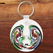 Verbazingwekkende Hakuna Matata Whirl Art Print Sleutelhanger (Voorkant)