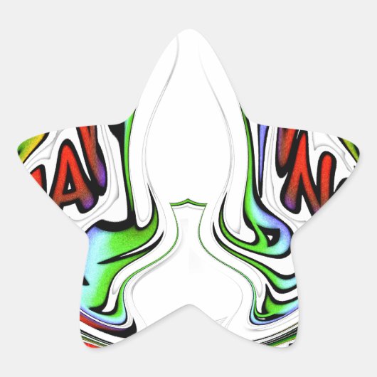 Verbazingwekkende Hakuna Matata Whirl Art Print Ster Sticker (Voorkant)