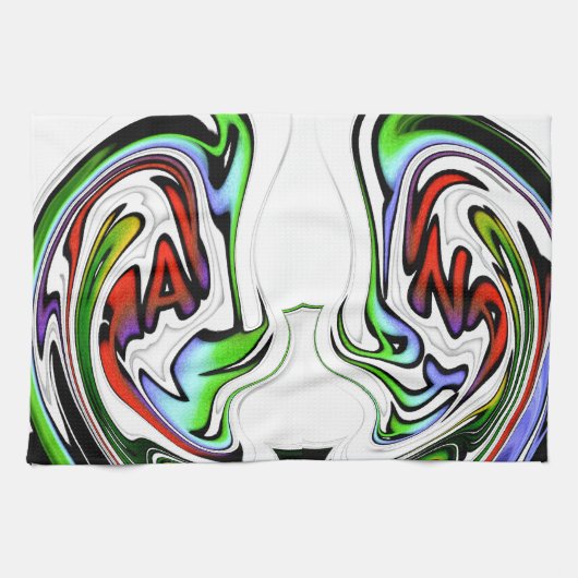 Verbazingwekkende Hakuna Matata Whirl Art Print Theedoek (Horizontaal)