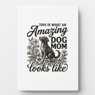 Verbazingwekkende Hond Moeder Vintage Bloemige Hon Fotoplaat